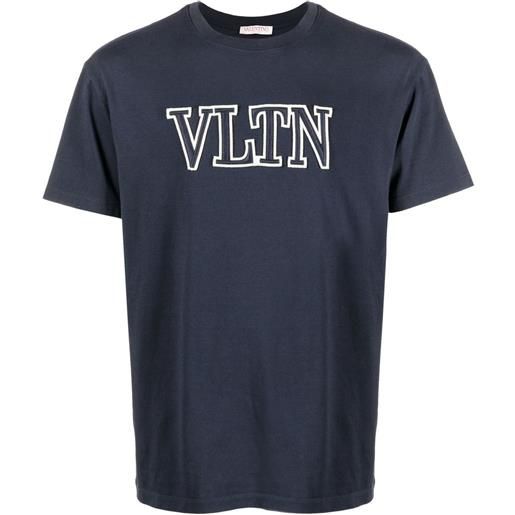 Valentino Garavani t-shirt vltn con ricamo - blu