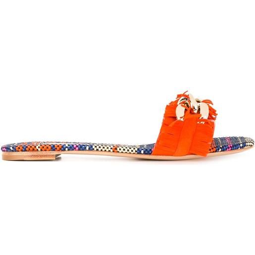Casadei fringed strap daytime sandals - multicolore