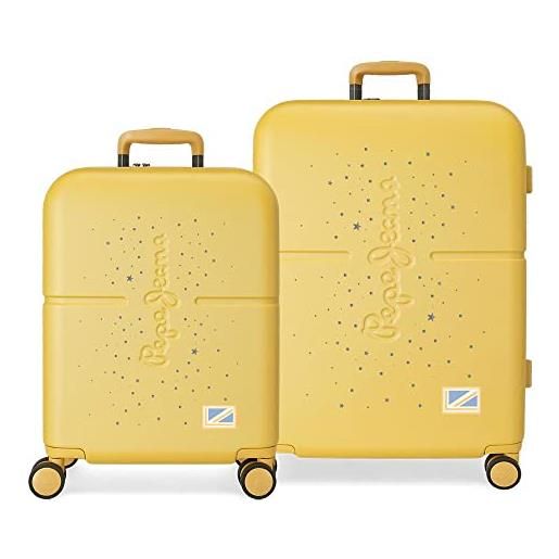 Pepe Jeans jane, giallo, 48x70x28 cms, set valigie