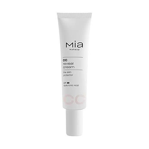 MIA Makeup cc reveal cream the skin protector crema perfezionatrice dell'incarnato con spf 30, mimetizza discromie e imperfezioni (medium dark)