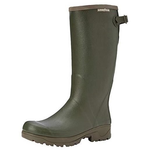 Grisport goodyear stream wellington, stivali di gomma da lavoro, verde (green 0), 35 eu