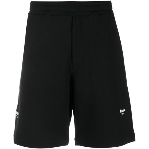 Alexander McQueen shorts sportivi con ricamo - nero