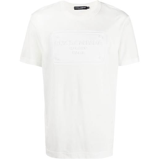 Dolce & Gabbana t-shirt con logo goffrato - bianco