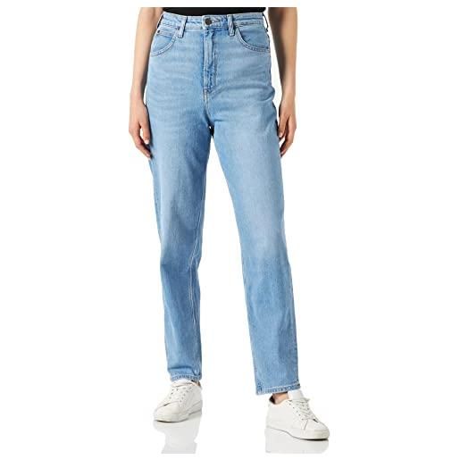 Lee stella tapered jeans donna, blu (mid alton), 46it(32w/31l)