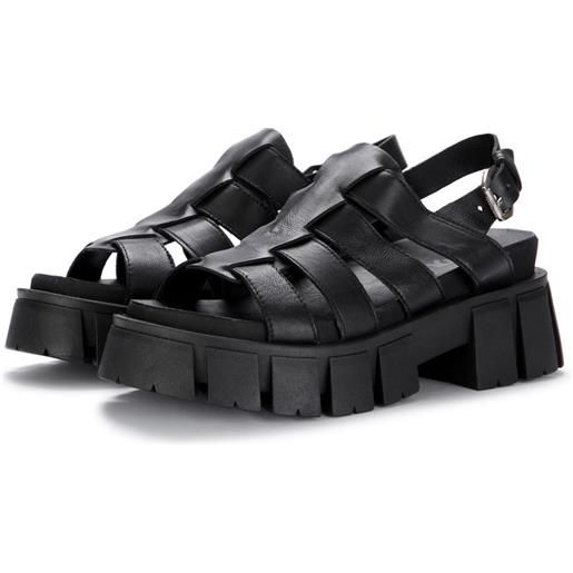 MJUS sandali platform donna MJUS | p57004 nero suola maxi
