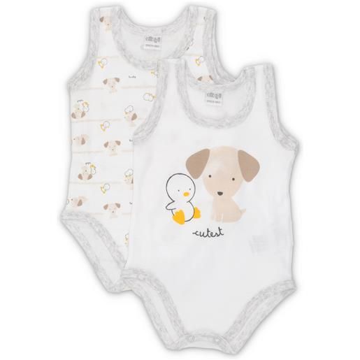 BABY DISTRIBUTION bi-pack body intimo bimba senza maniche ellepi 1 set