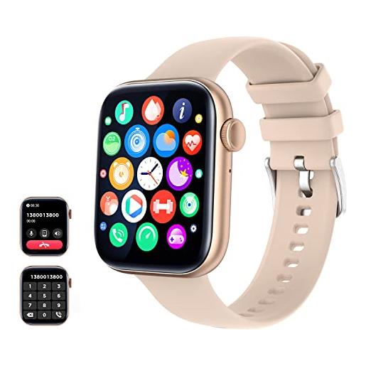 AMZSA smartwatch effettua e rispondi alle chiamate, orologio di 120+ modalità sport salute fitness tracker quadranti personalizzati per telefoni android compatibile con ios per uomo donna