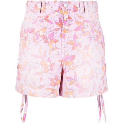 ISABEL MARANT shorts denim naesqui a fiori - rosa
