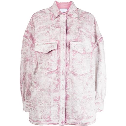 The Attico giacca oversize con effetto spray - rosa
