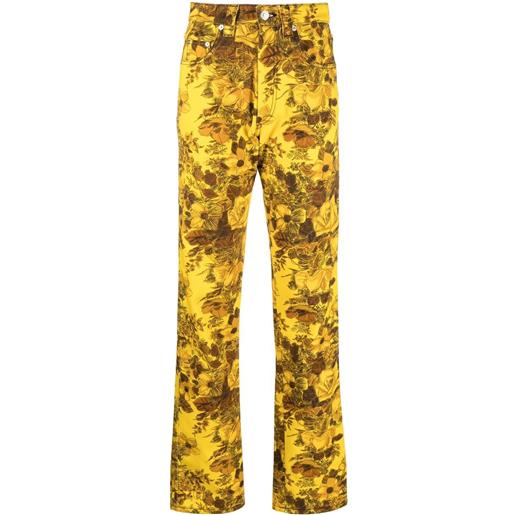 Kwaidan Editions jeans dritti con stampa - giallo