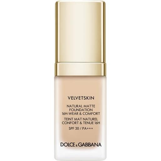 Dolce & Gabbana velvetskin natural matte foundation 16h-wear & comfort spf 30 / pa+++ 125 - sateen