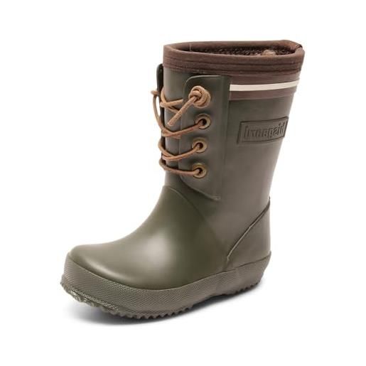 Bisgaard rubber boot - lace thermo, stivali in gomma, verde, 37 eu
