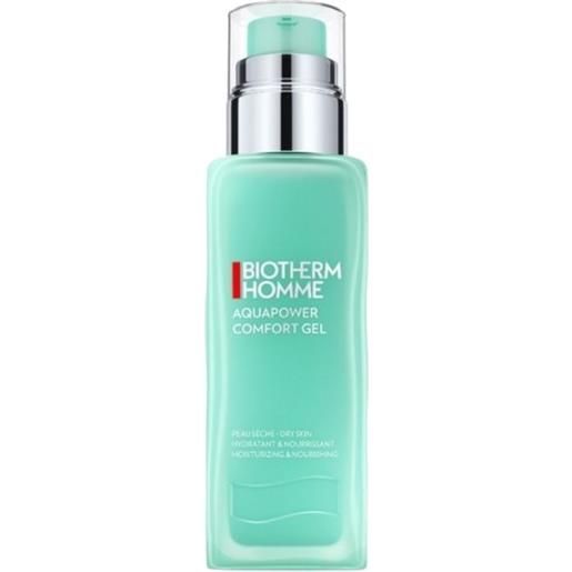 Biotherm aquapower comfort gel pelli secche, 75 ml - trattamento ultra-idratante in gel viso uomo