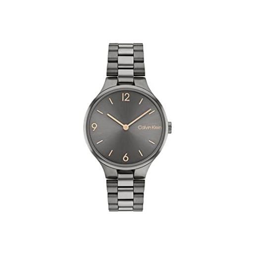 Calvin Klein orologio analogico al quarzo da donna con cinturino in acciaio inossidabile grigio - 25200130