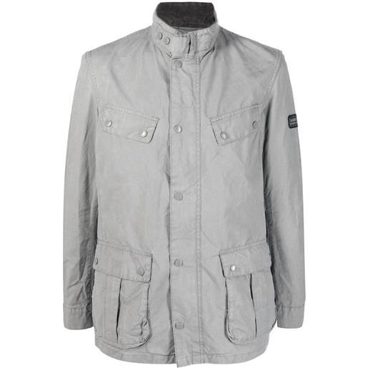 Barbour International giacca leggera con logo - grigio