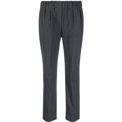 Brunello Cucinelli pantaloni sartoriali crop - grigio