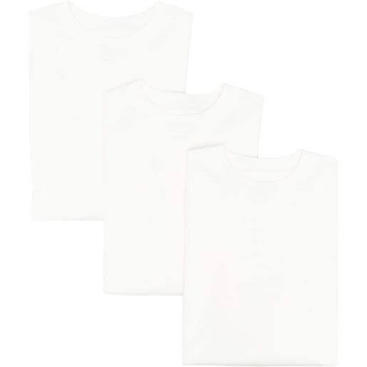Jil Sander set di 3 t-shirt a maniche lunghe - bianco