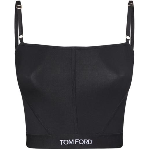 TOM FORD tank top cropped in techno