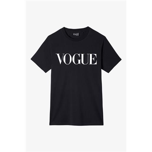 VOGUE Collection t-shirt vogue nera con logo stampato bianco