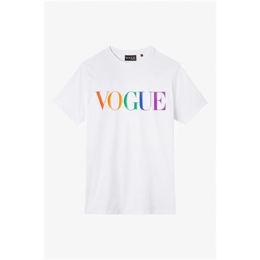 VOGUE Collection t-shirt vogue bianca con logo colorato