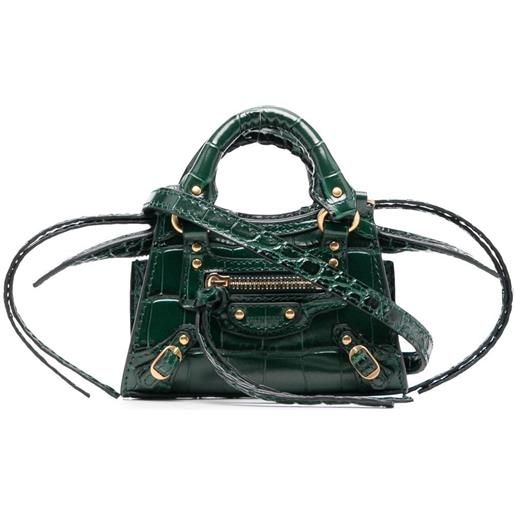 Balenciaga borsa tote neo classic mini - verde