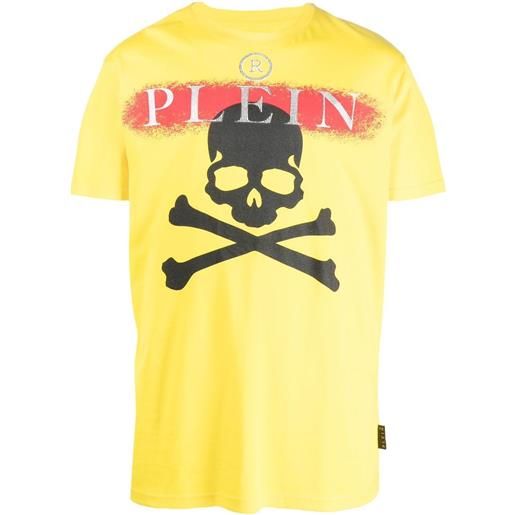 Philipp Plein t-shirt con maniche corte - giallo