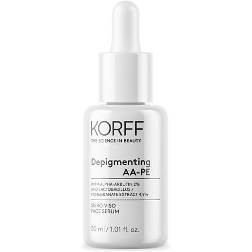 Korff depigmenting aa-pe siero viso trattamento d'urto iperpigmentazione, 30ml