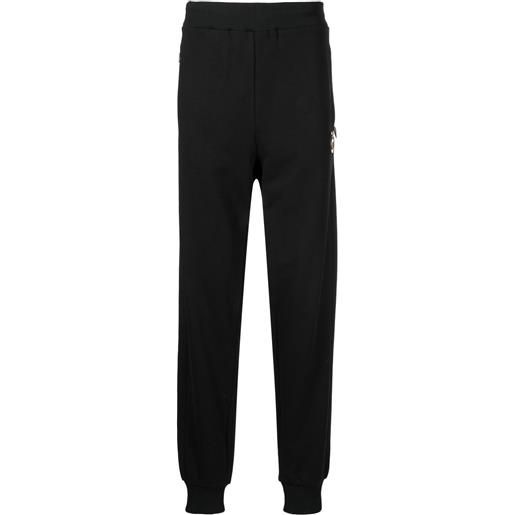 Roberto Cavalli pantaloni sportivi con placca logo - nero
