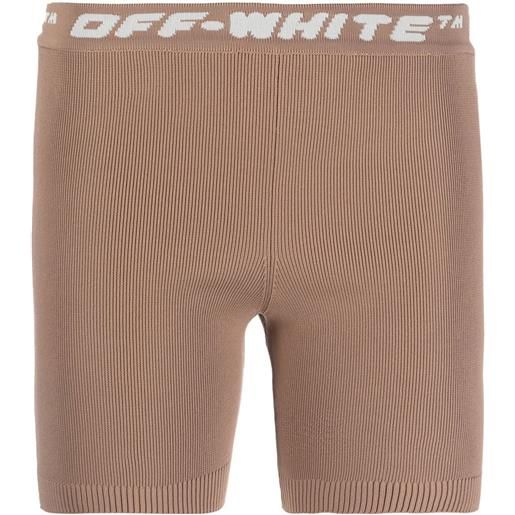 Off-White shorts con stampa - marrone