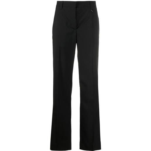 Prada pantaloni sartoriali con placca logo - nero