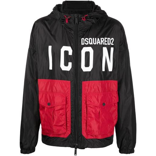 Dsquared2 giacca icon con design color-block - nero