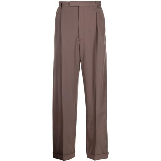 Gucci pantaloni con pieghe - marrone