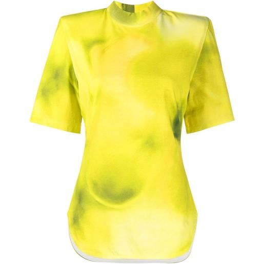 The Attico t-shirt con fantasia tie-dye - giallo