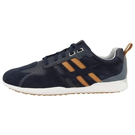 Geox u snake. 2 b, scarpe da ginnastica uomo, blue navy, 39 eu