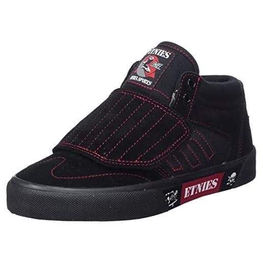 Etnies windrow vulc mid x rebel, scarpe da skateboard uomo, nero e rosso, 37.5 eu