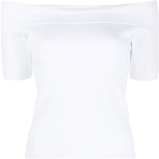 Alexander McQueen t-shirt con spalle scoperte - bianco