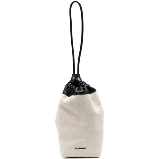 Jil Sander borsa mini con stampa - bianco