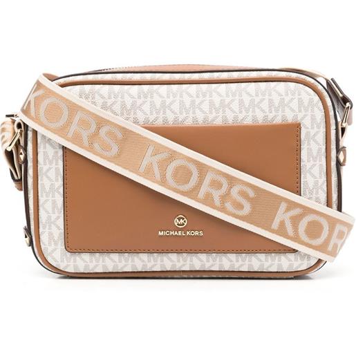 Michael Kors borsa a tracolla maeve con monogramma - toni neutri