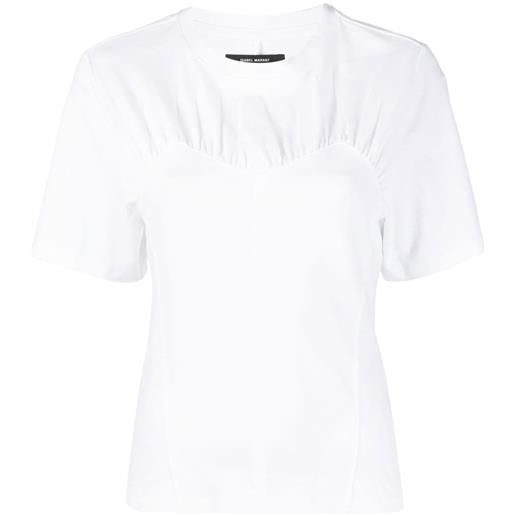 ISABEL MARANT t-shirt zazie con inserti - bianco
