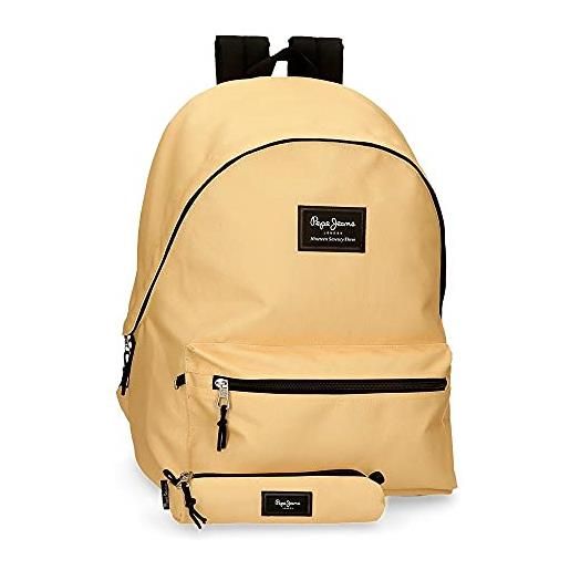 Pepe Jeans aris, bagaglio borsa da corriere unisex bambini e ragazzi, giallo pastello, 31 x 44 17.5 cm