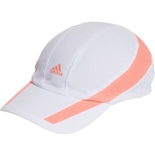 Adidas cappello run bianco-rosa