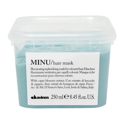 Davines essential haircare minu hair mask maschera illuminante per capelli colorati 250 ml