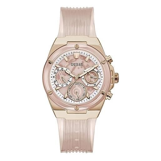 GUESS orologio sportivo da donna, multifunzione, 39 mm, rosa, one, bracciale