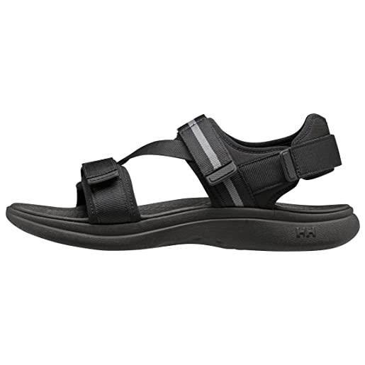 Helly Hansen sandefjord sandal, piattaforma uomo, nero black charcoal, 46.5 eu