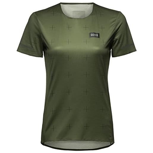 GORE WEAR maglia a maniche corte da corsa da donna contest daily, 36, verde scuro