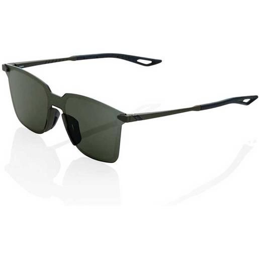 100percent legere square sunglasses nero grey green/cat3