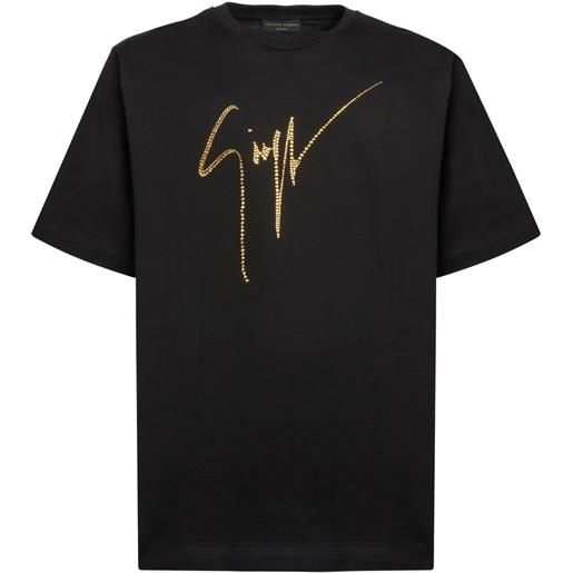 Giuseppe Zanotti t-shirt con strass - nero