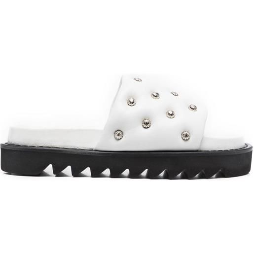 Toga Pulla sandali slides con decorazione - bianco