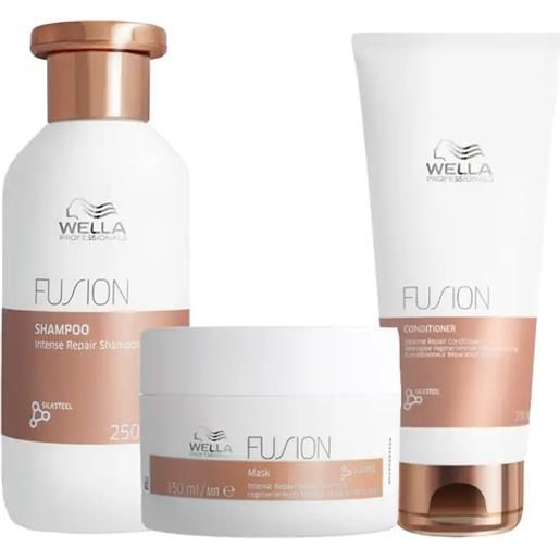 WELLA kit fusion intense repair shampoo 250ml + mask 150ml+ conditioner 200ml
