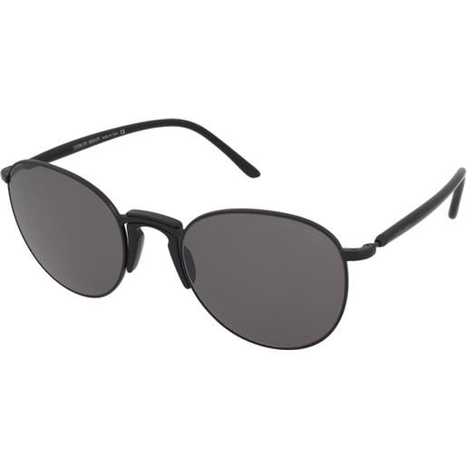 Giorgio Armani ar6129 3042b1 | occhiali da sole graduati o non graduati | prova online | unisex | metallo | tondi | nero | adrialenti